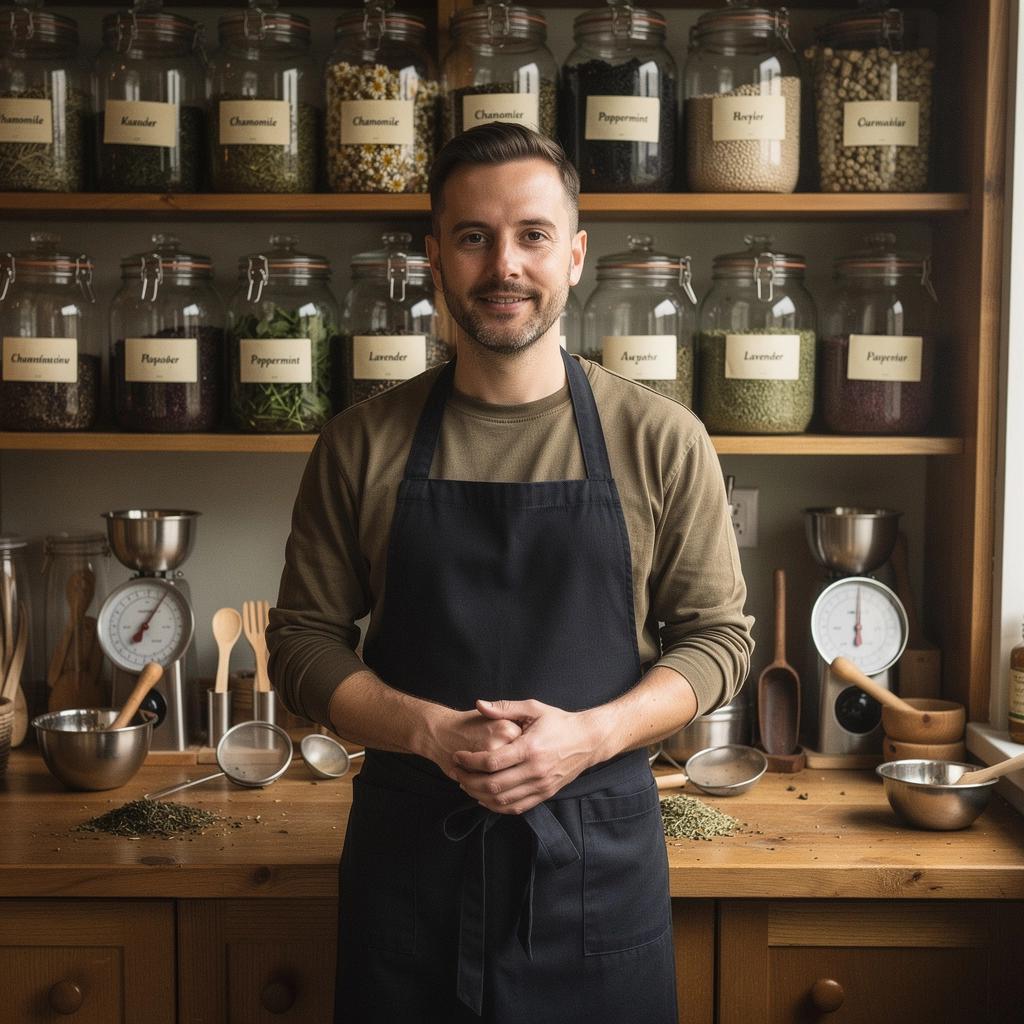 Različite vrste suhog bilja pažljivo raspoređene na bijelom platnu.